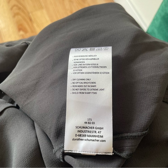 Dorothee Schumacher Flirty Instinct One Shoulder Dress Gray Viscose Gown NWT 3/L - Picture 11 of 12